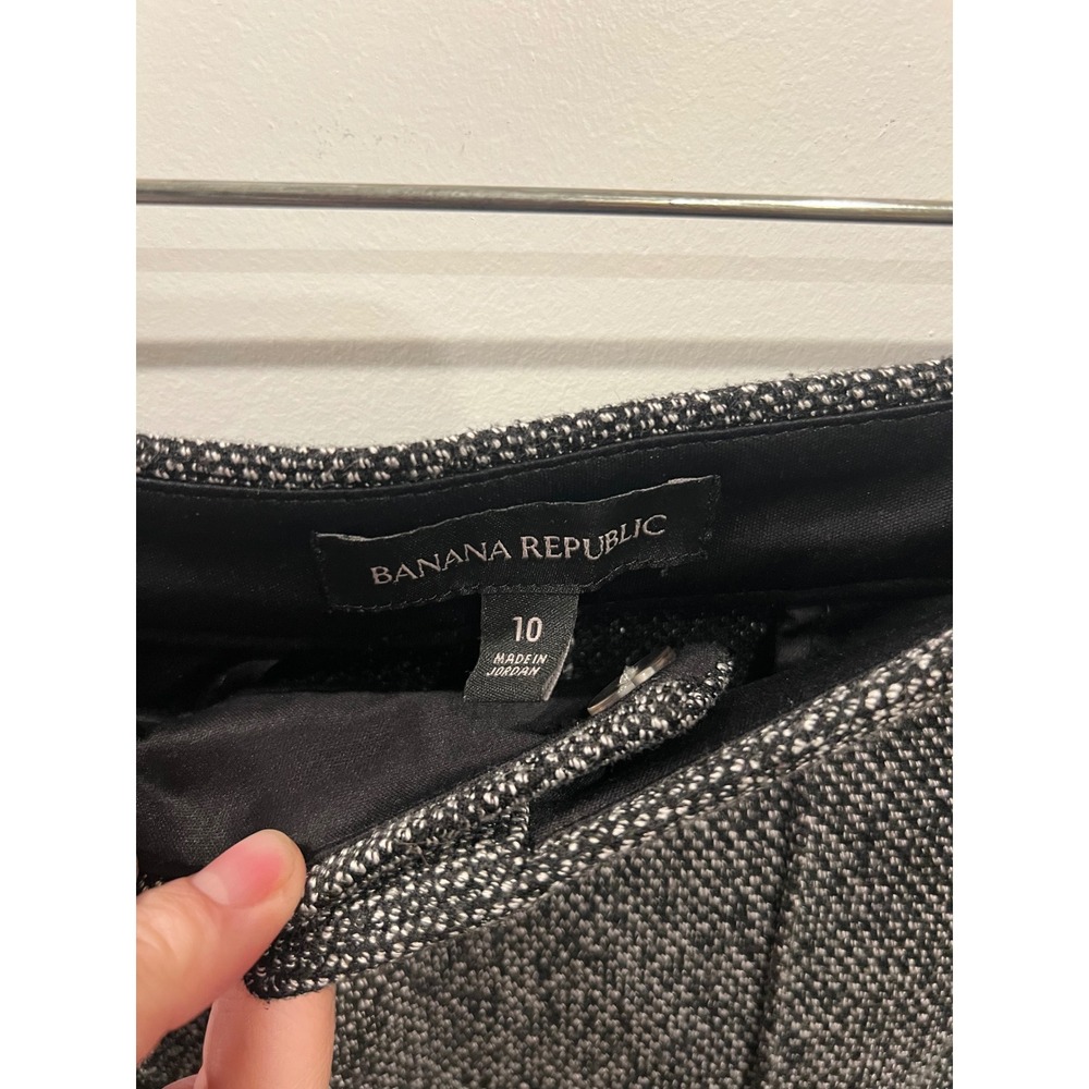 Banana Republic Womens Wide Leg Trousers Textured Grey Size 10 - Picture 2 of 6